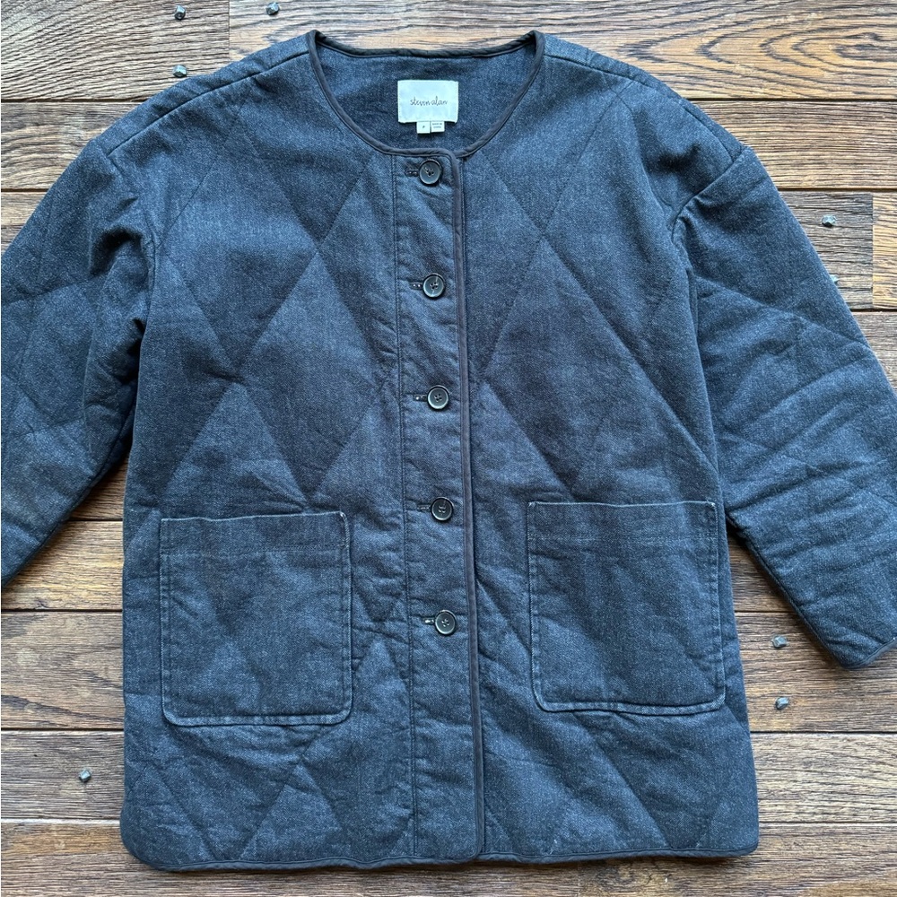 Steven Alan Charcoal Quilted Jacket